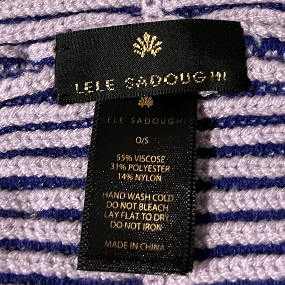 ❌ON SALE❌LELE SADOUGHI NWOT SUNDAY STRIPE EMBELLISHED STRIPE RIBBED EAR WARMER - Picture 8 of 8